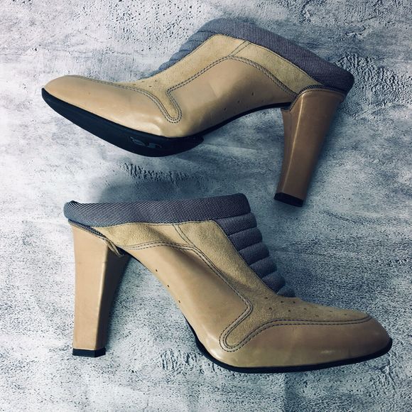 Cole Haan G Series Heeled Mules Clogs Size 8B - Picture 6 of 10